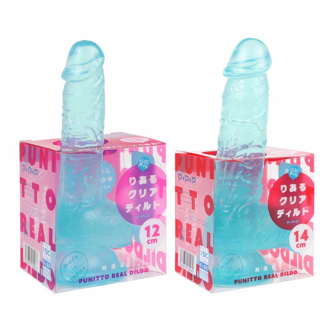 PxPxP 純日本國產透明仿真陽具 冰藍色