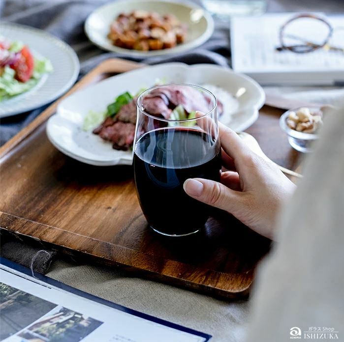 ADERIA 日本強化弧形薄口杯360ml