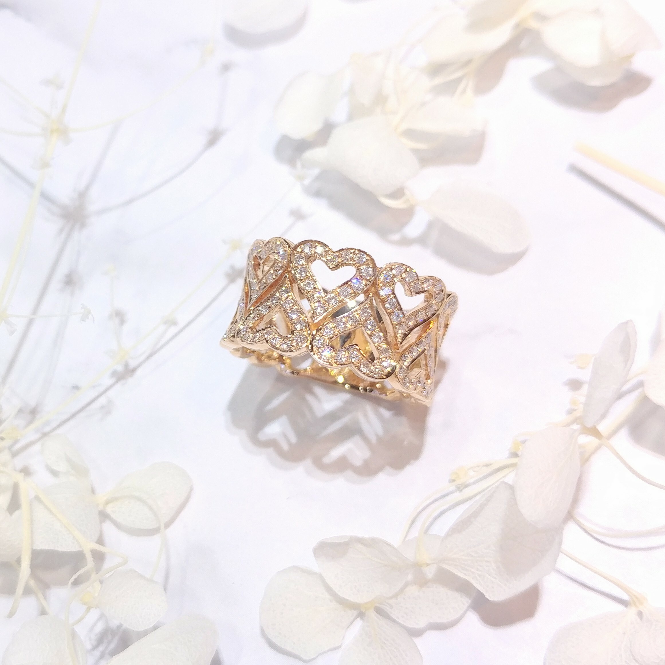 18K Rose Gold 0.44ct Diamond Ring