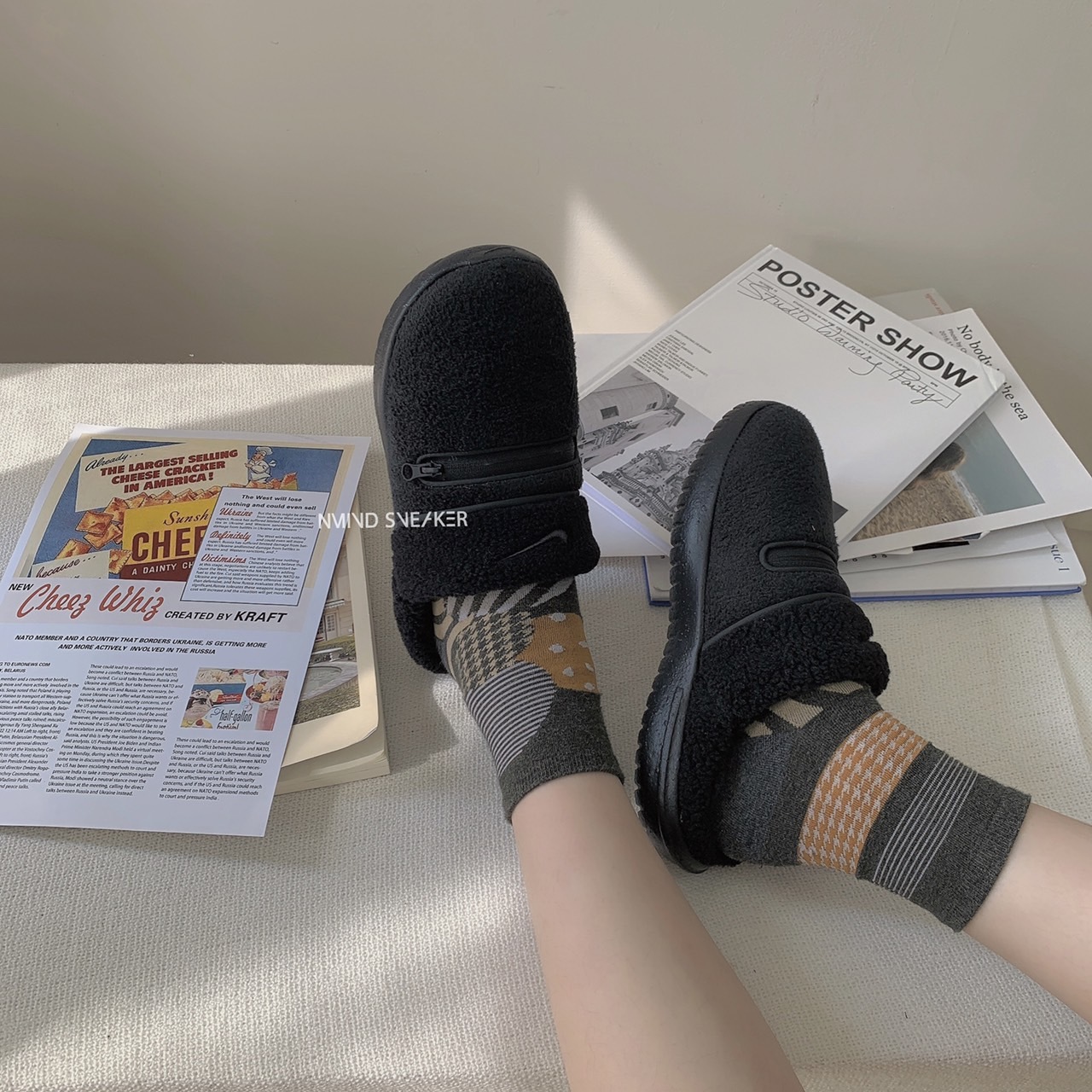 <快速出貨>Nike 毛毛麵包室內拖鞋 黑(DR8882001)