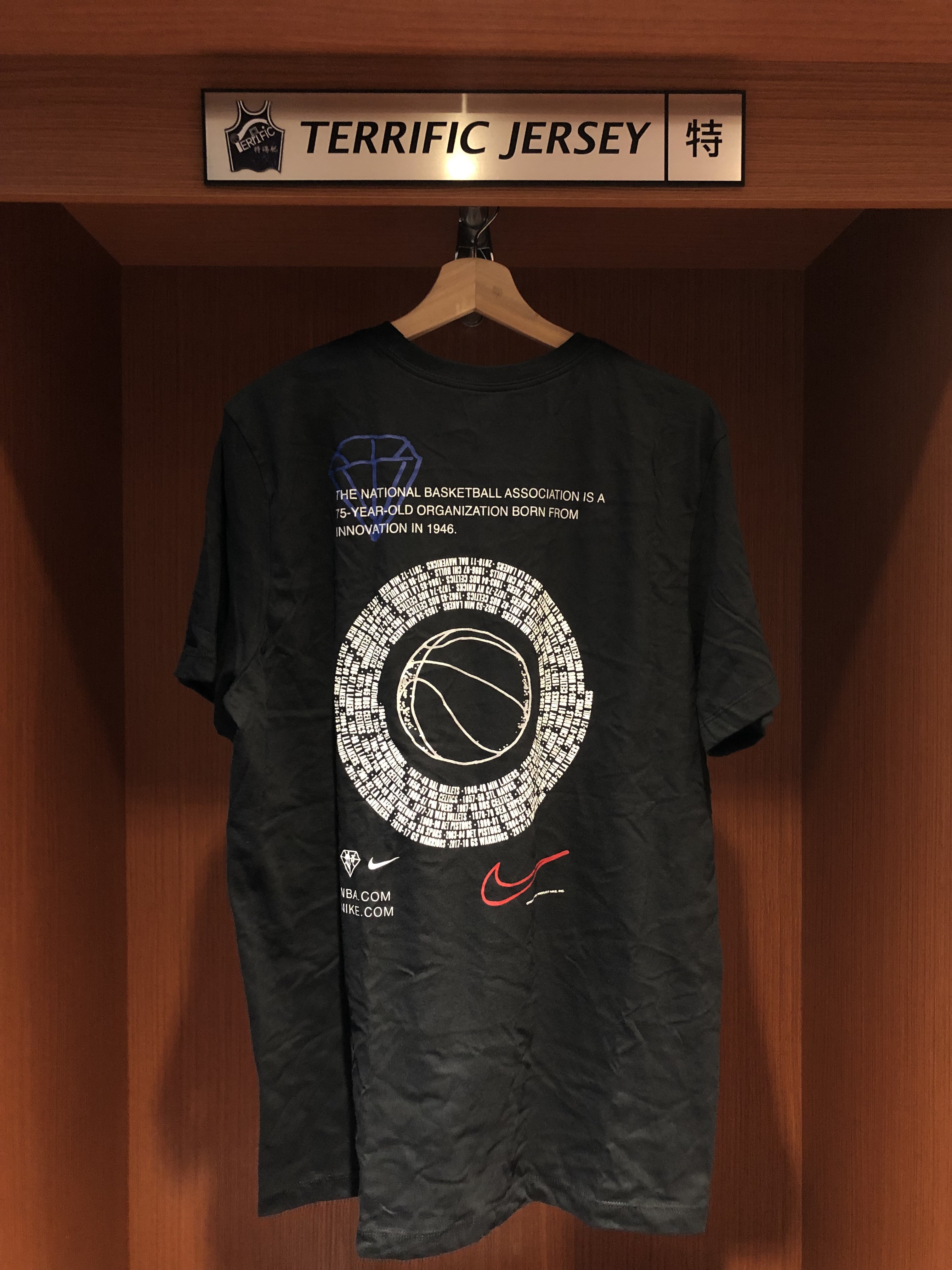 NBA短袖 NBA 75th Anniversary 75周年紀念 Nike Tee 棉質 全新