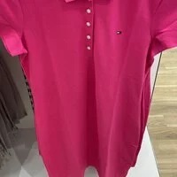 [S] TOMMY HILFIGER WOMEN'S FLAG LOGO COTTON CARA PIQUE DRESS 5,PINK, 76J2992-651 (STH31)