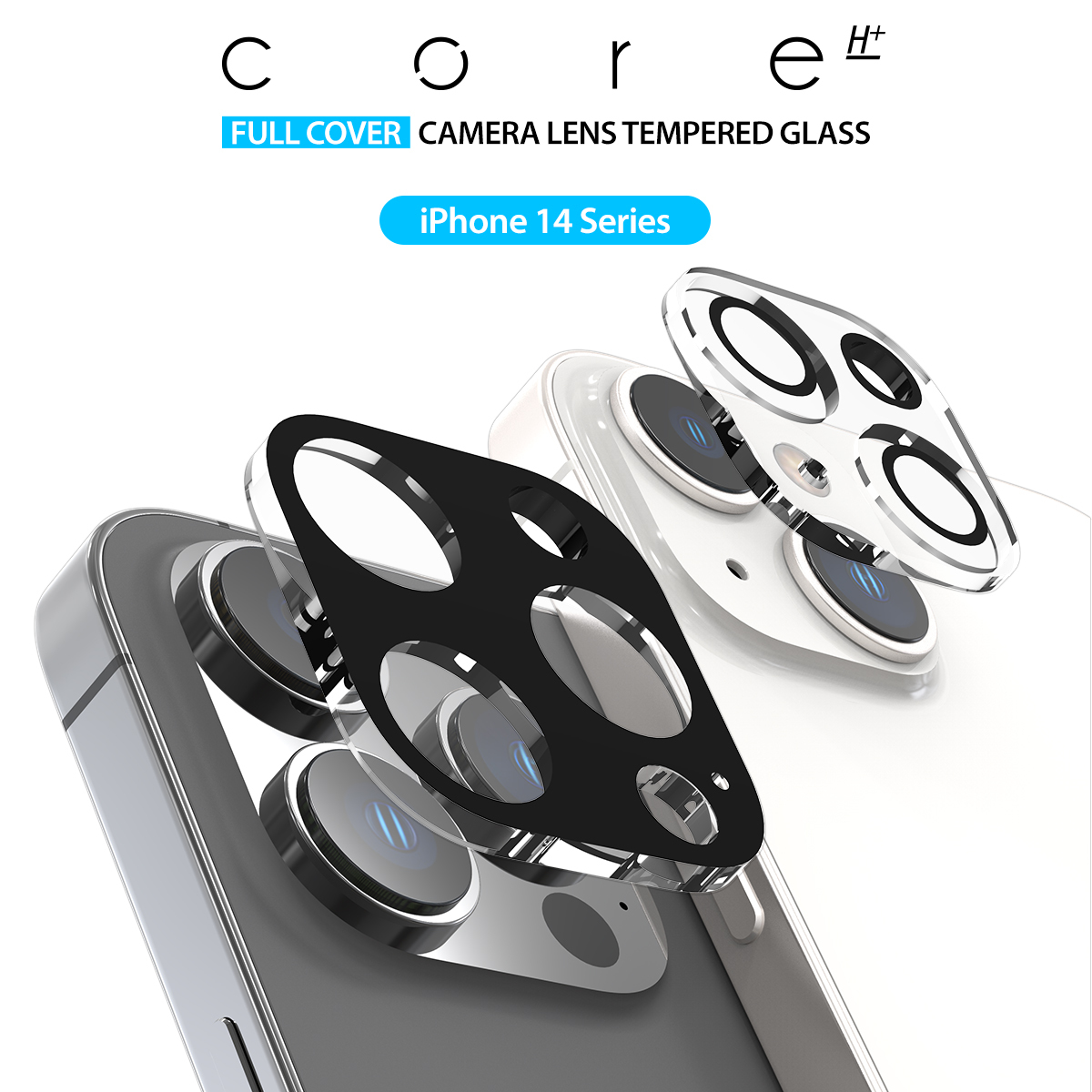 araree iPhone 14 系列 全覆蓋鏡頭強化玻璃保護貼-透明（香港行貨）