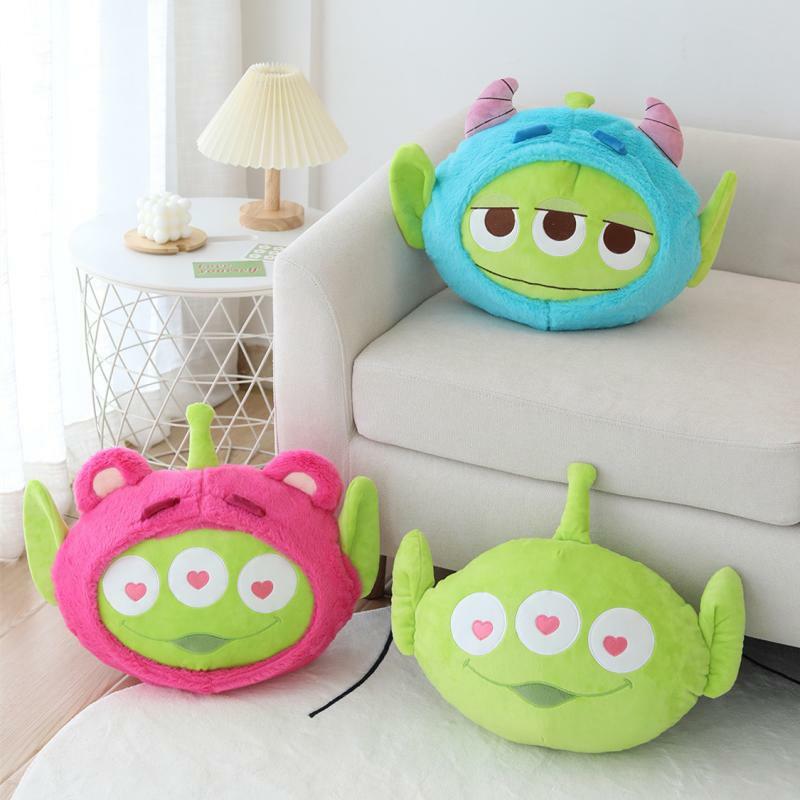 【預購】愛心眼三眼怪 睡眼惺忪三眼怪 毛怪/熊抱哥頭套 抱枕 收納毯