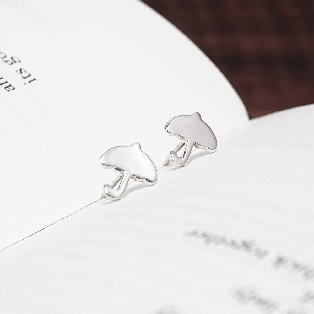 兩支小雨傘 925純銀耳環