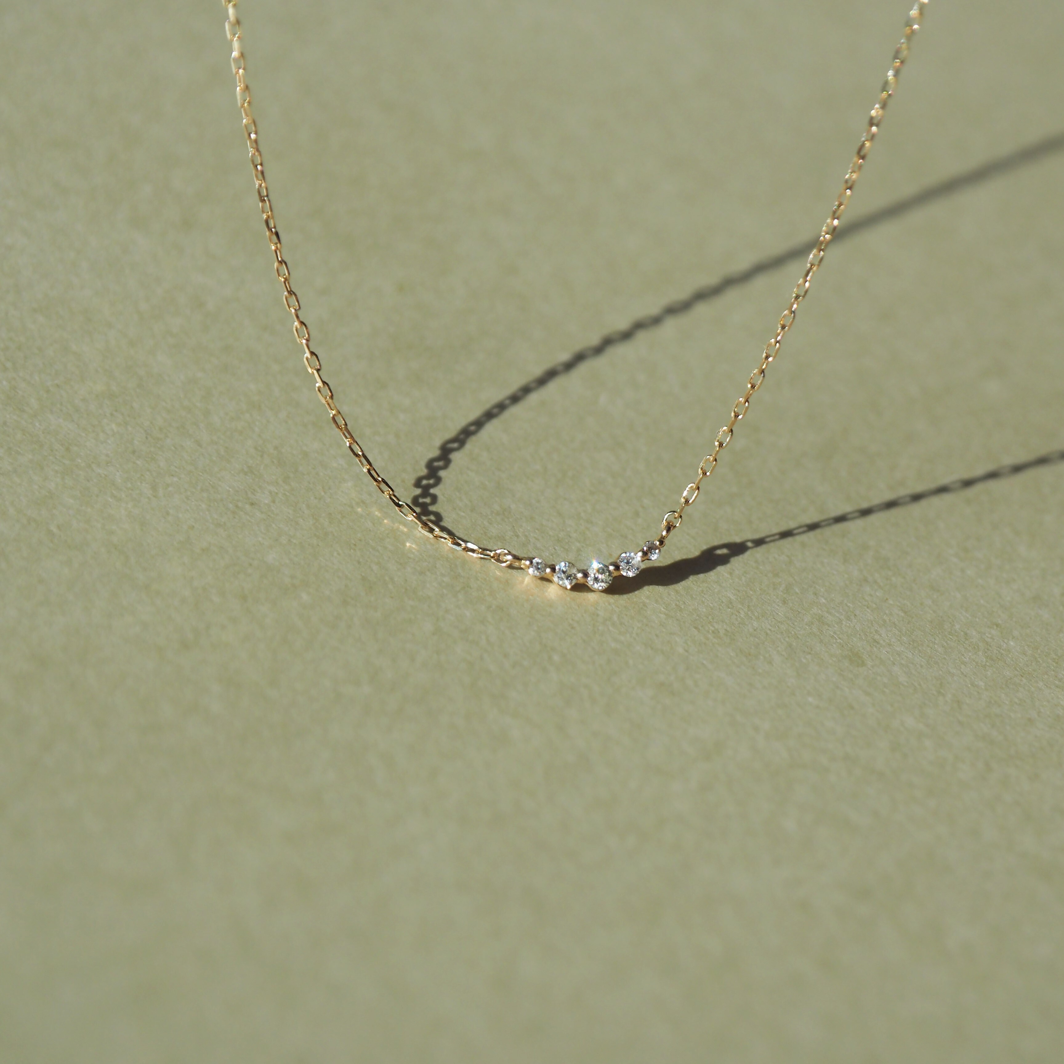 14K tiny smile真鑽項鍊