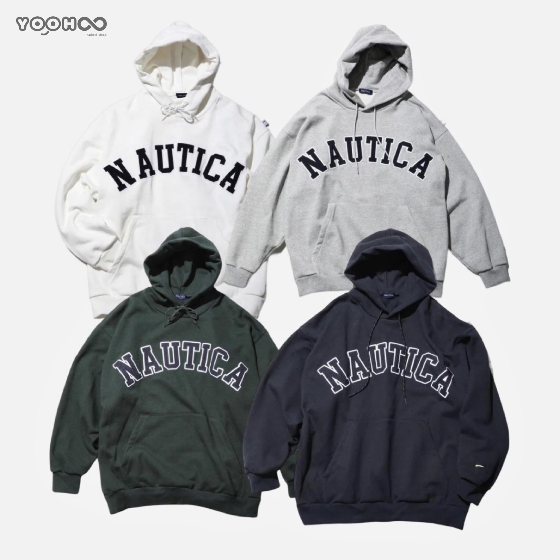 限時特價預購┃日線 NAUTICA  Arch Logo Sweat Hoodie 2.2 連帽 小標籤 帽T 寬鬆 oversize 長谷川昭雄