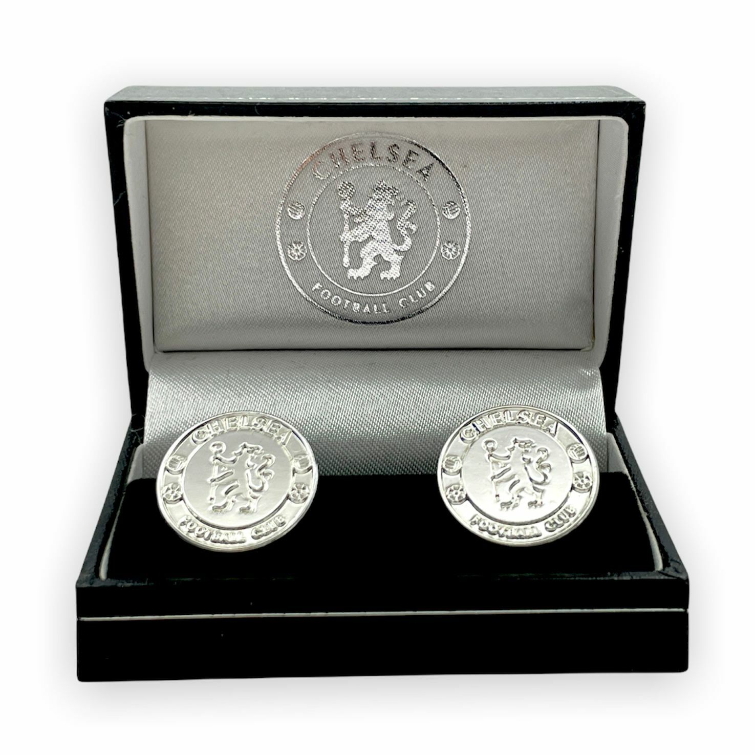 車路士純銀色會徽袖口扣