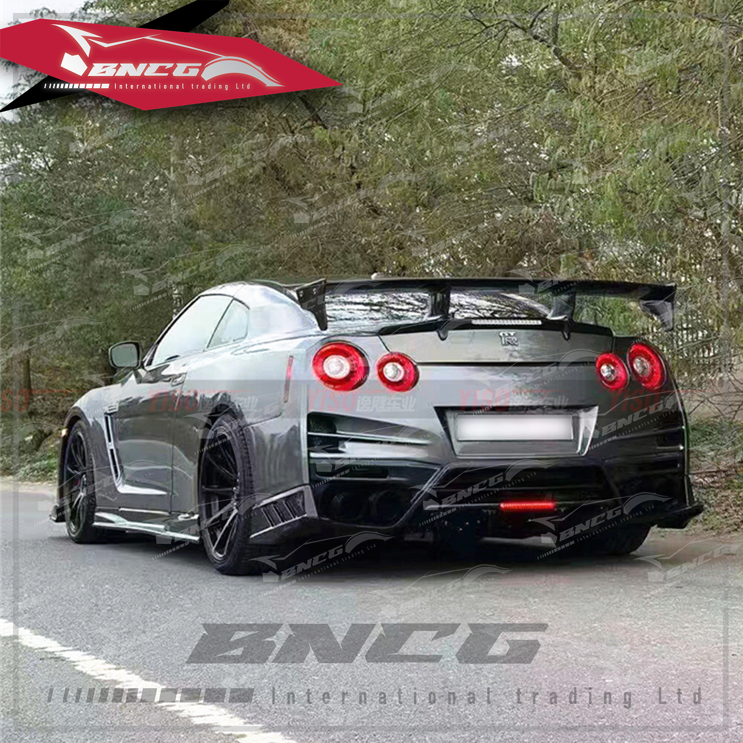 日產 Nissan 東瀛戰神 GTR R35 碳纖維 外觀件 空力套件 Top Secret款 後保桿