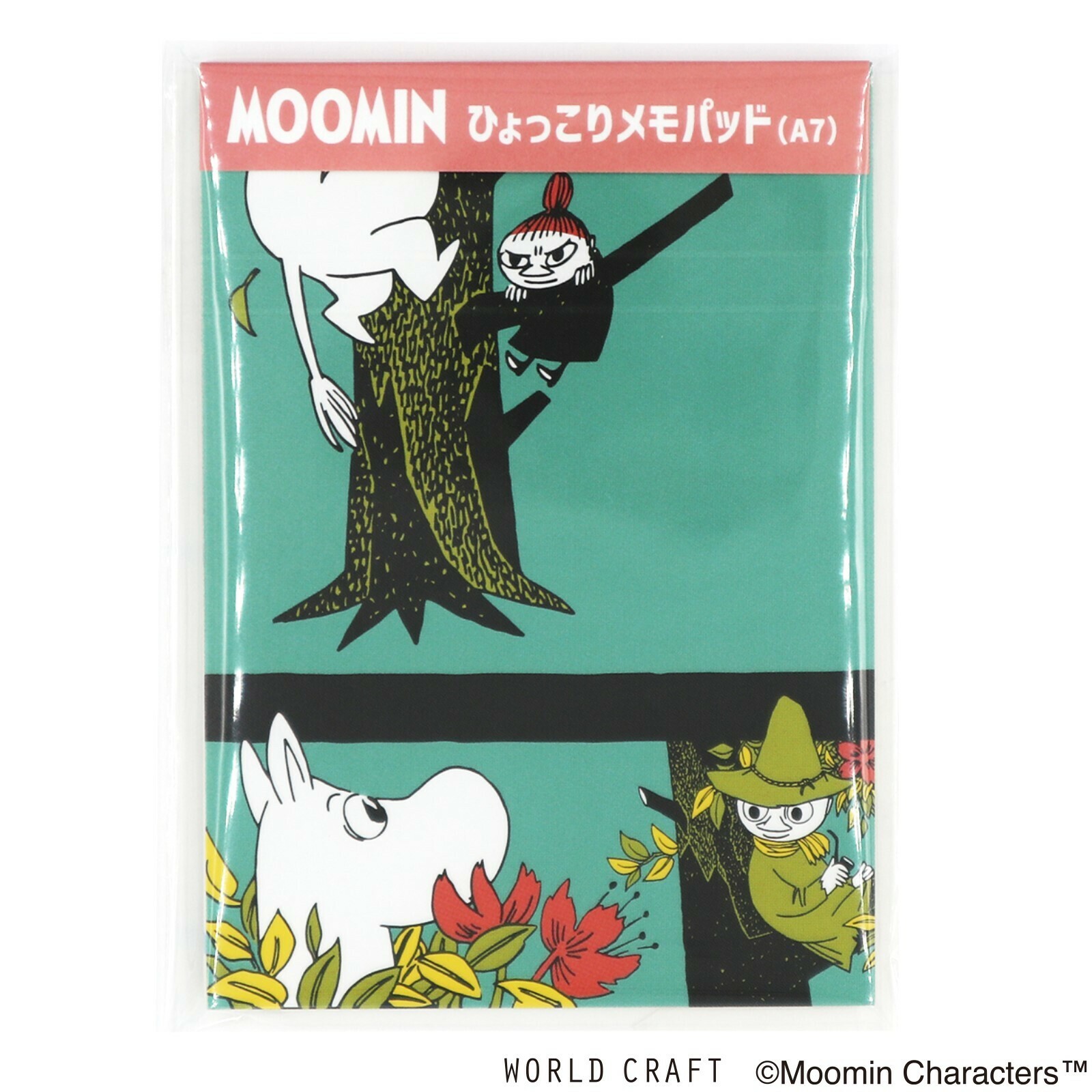 MOOMIN 嚕嚕咪 A7便條本 綠色｜日本WORLD CRAFT