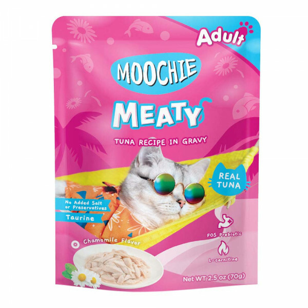 Moochie Meaty Tuna Recpie & Chamomile Flavor in Gravy Wet Cat Food (70gx12pcs)