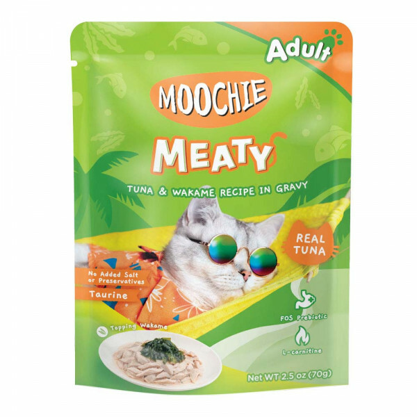 Moochie Meaty Cat Wet Food Tuna & Wakame Recipe in Jelly．70g