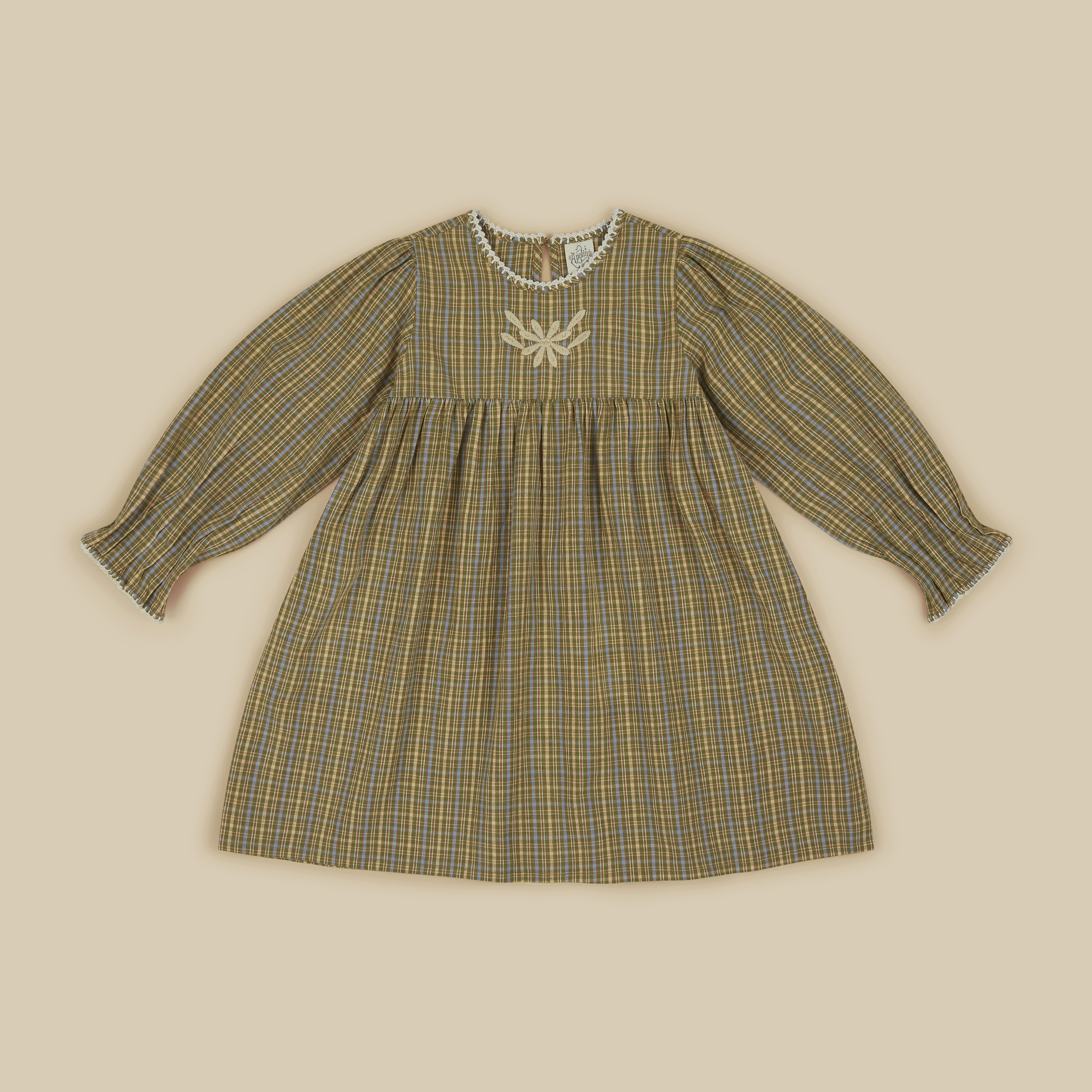 APOLINA - Rosemary Dress（Forester Check Fern）