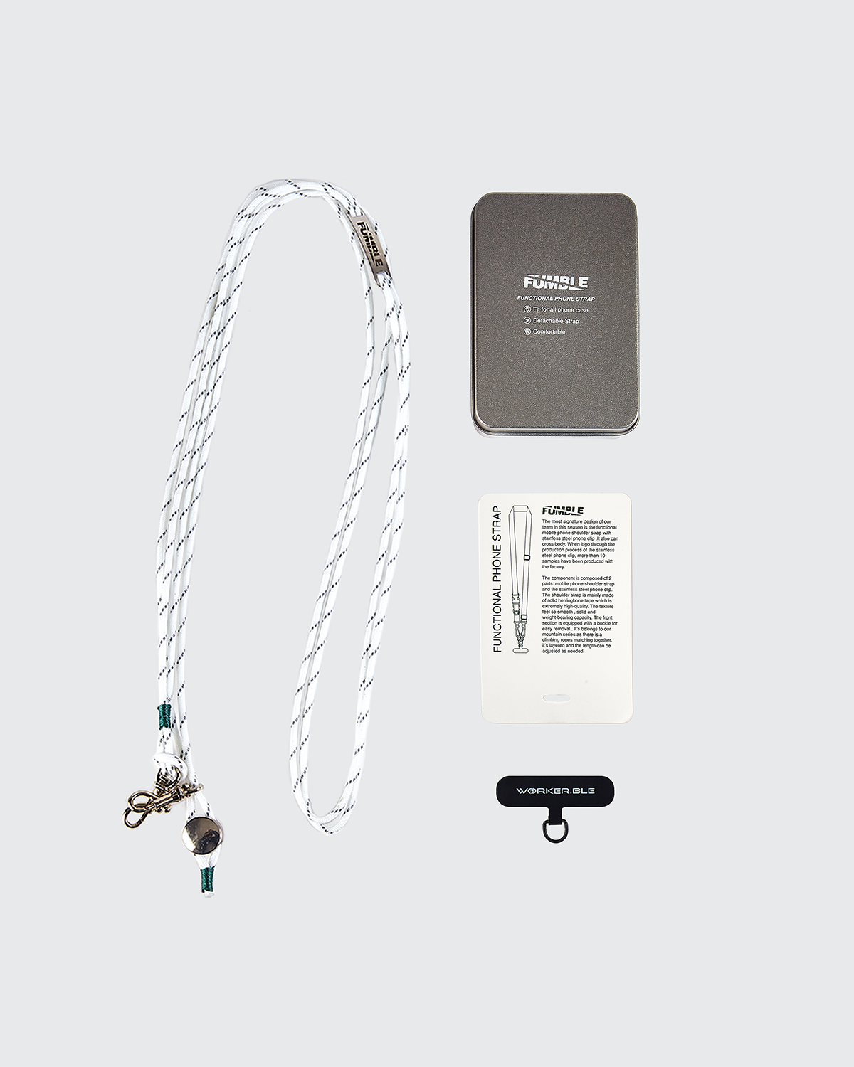 【FUMBLE】Paracord Phone Strap｜Orange / White / Brown｜Hong Kong Original Design