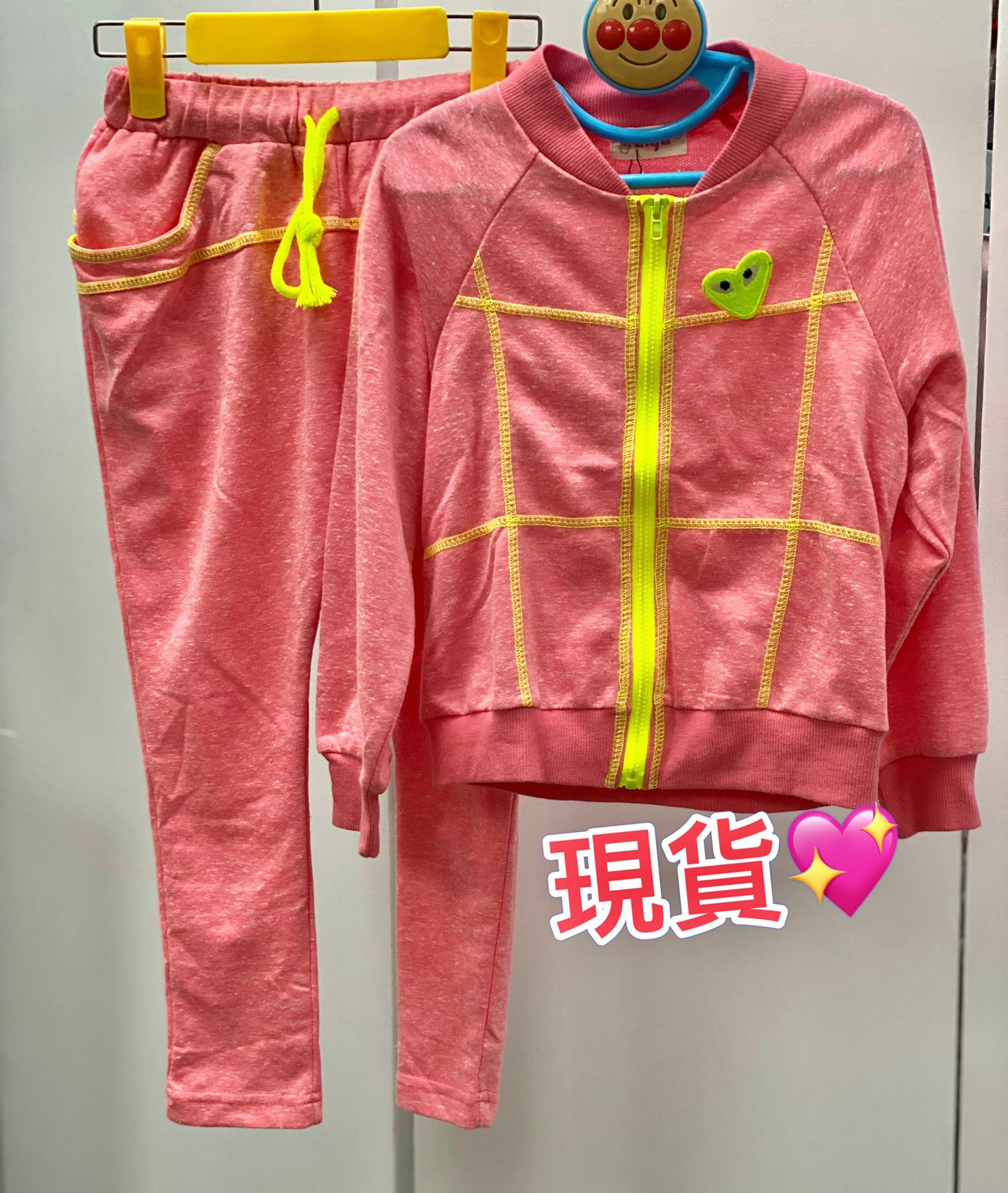 (現貨) 女童心心運動套裝