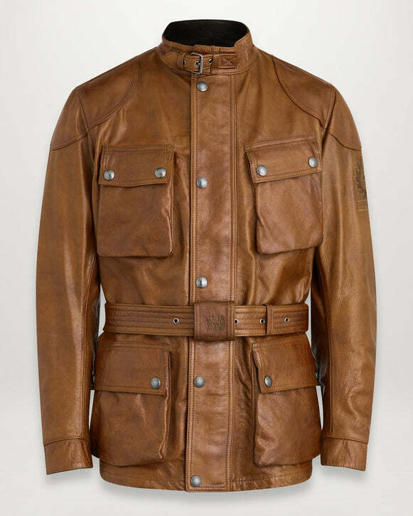 CLASSIC TROPHY TOURIST JACKET LEATHER 咖啡色款