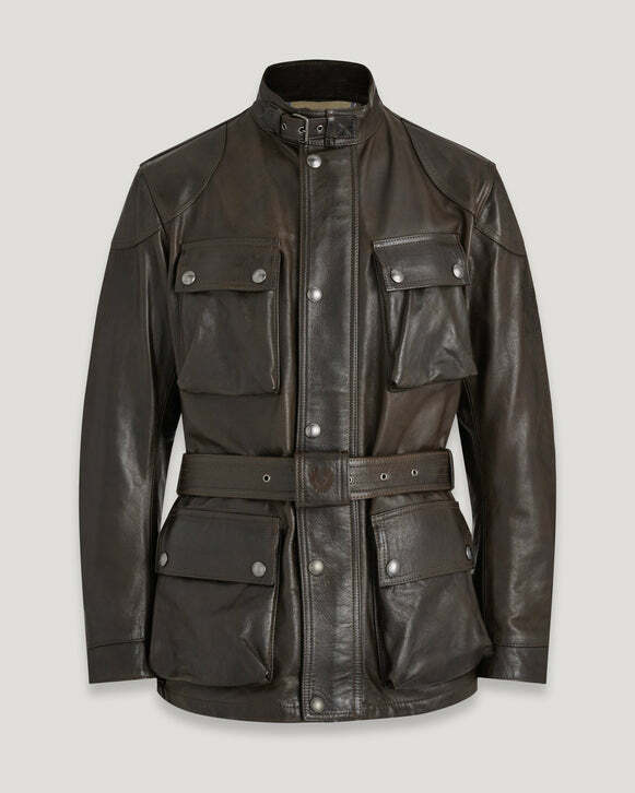CLASSIC TROPHY TOURIST JACKET LEATHER 深咖啡色款