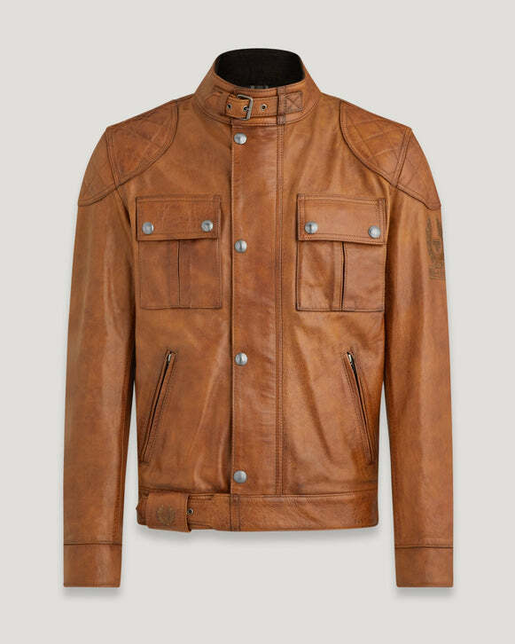 BROOKLANDS LEATHER JACKET手上蠟皮革 咖啡色款