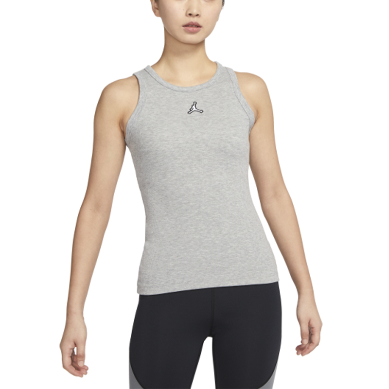JORDAN ESSENTIALS 小Logo 女款 背心 灰 DO5049-063 [台灣現貨]