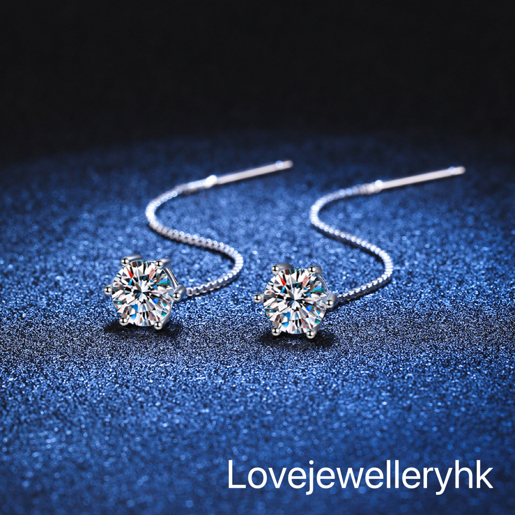 莫桑鑽耳線    E1C037