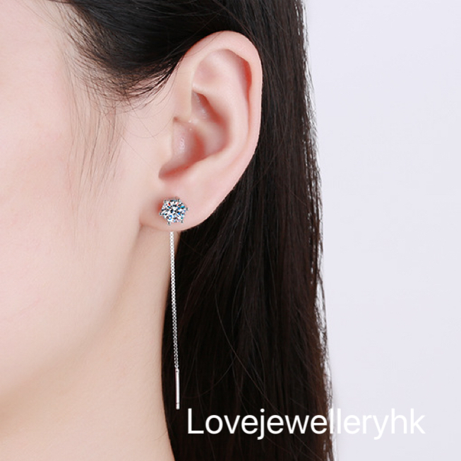 莫桑鑽耳線    E1C037