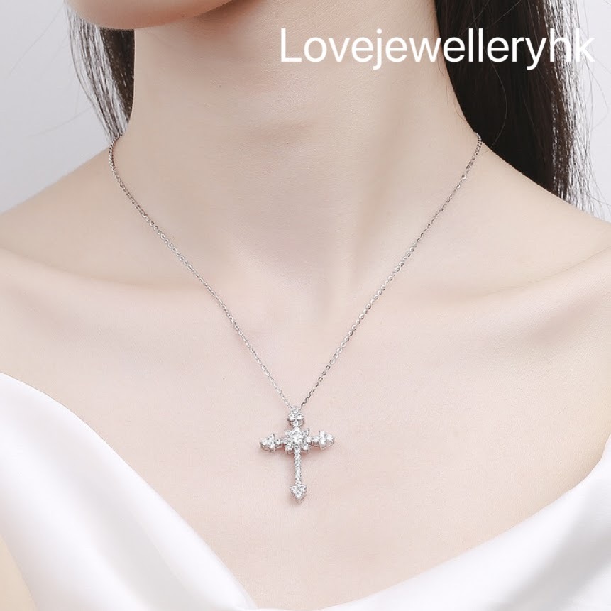 莫桑鑽大十字架吊咀   P1C015