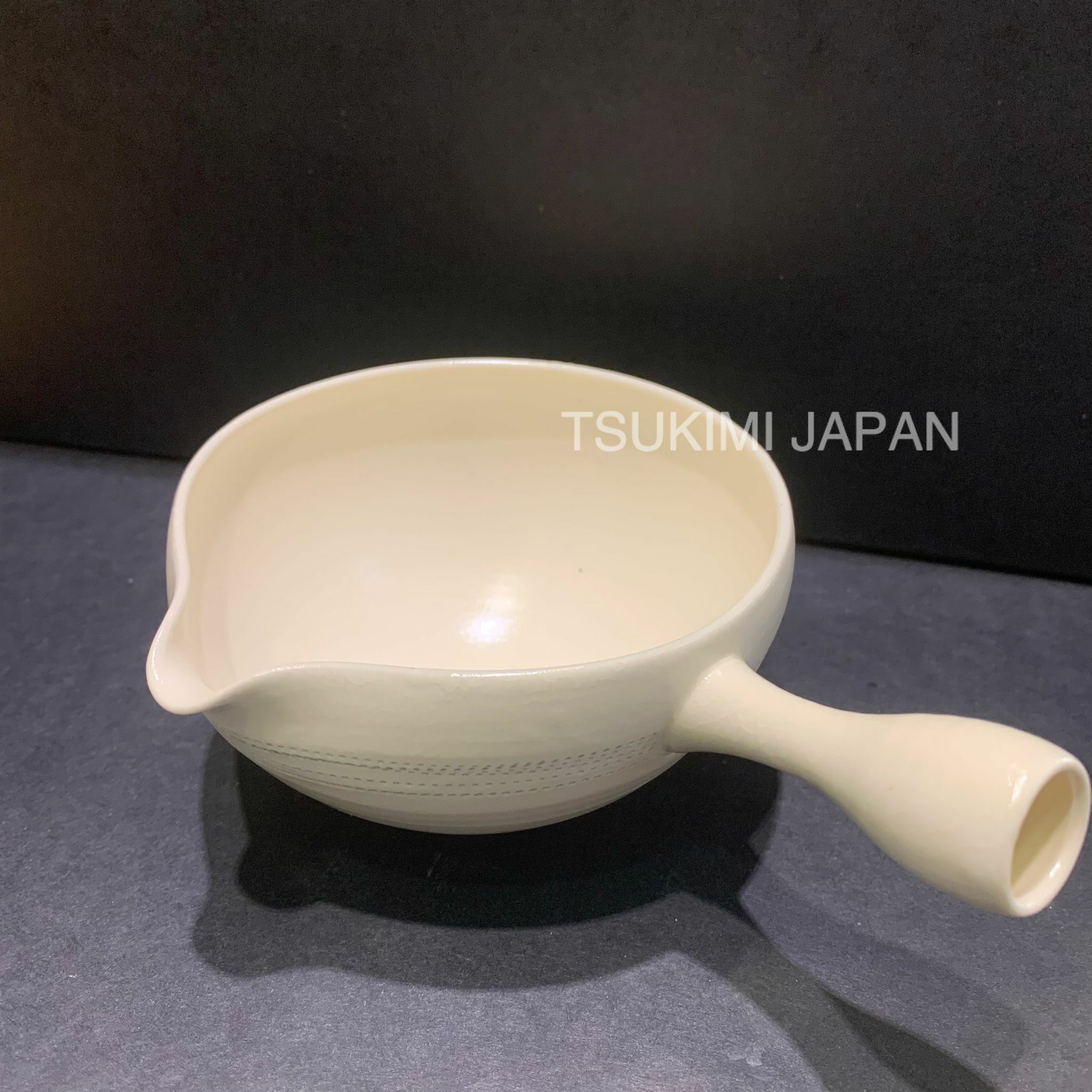 日本製常滑燒湯冷碗片口抹茶碗前川作