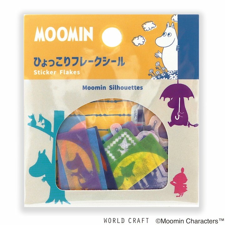 MOOMIN 嚕嚕咪 剪影 45枚和紙貼紙包 ｜日本WORLD CRAFT