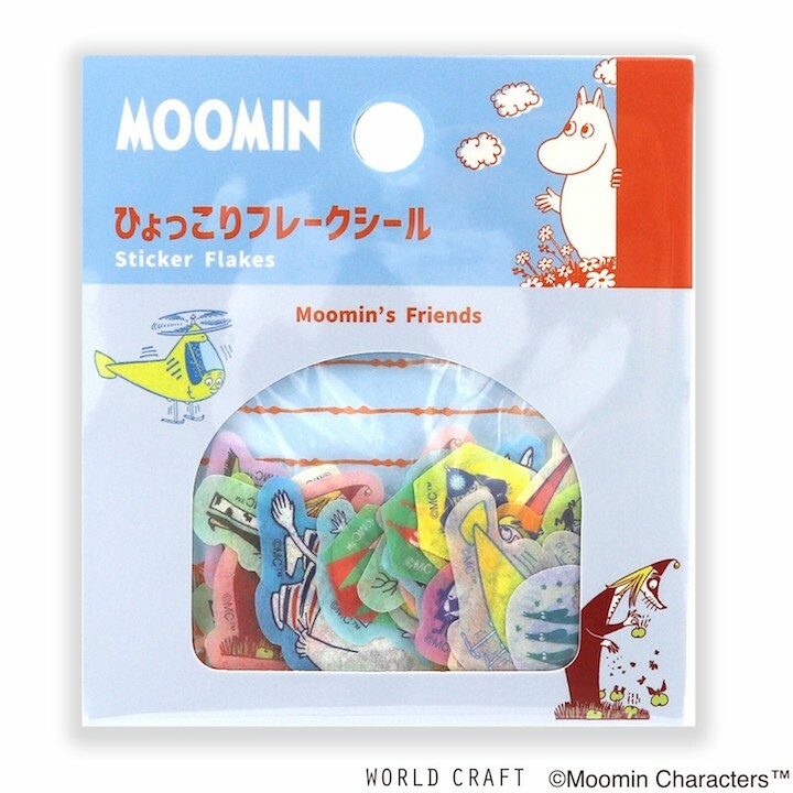 MOOMIN 嚕嚕咪 朋友A 45枚和紙貼紙包｜日本WORLD CRAFT