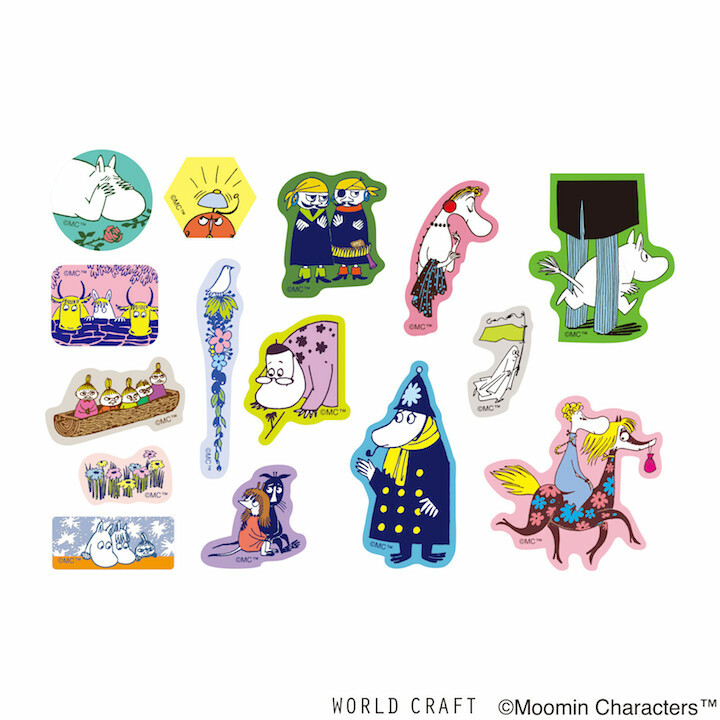 MOOMIN 嚕嚕咪 朋友B 45枚和紙貼紙包 ｜日本WORLD CRAFT