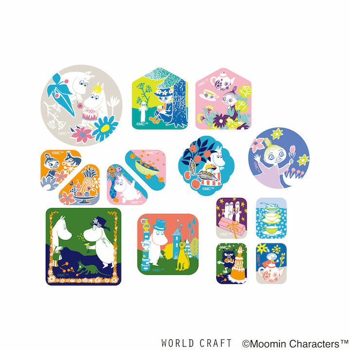 MOOMIN 嚕嚕咪 派對B 45枚和紙貼紙包｜日本WORLD CRAFT