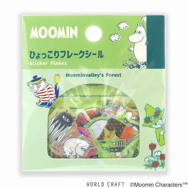 MOOMIN 嚕嚕咪 森林 45枚和紙貼紙包｜日本WORLD CRAFT