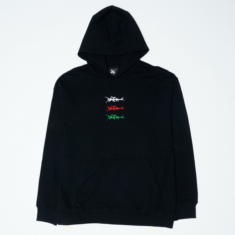 Embroidered NFM Neither fish nor fowl Hoodie (Black)