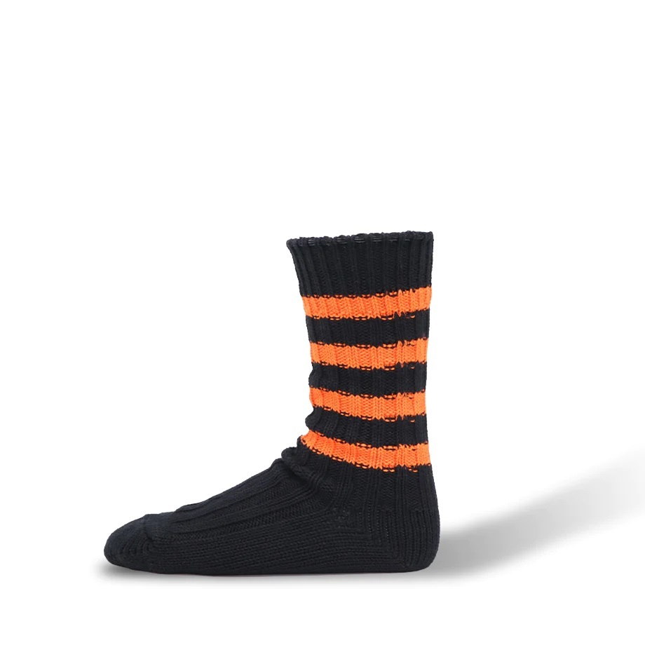 [現貨] Decka DE-29 Stripes Socks 3rd Black Orange