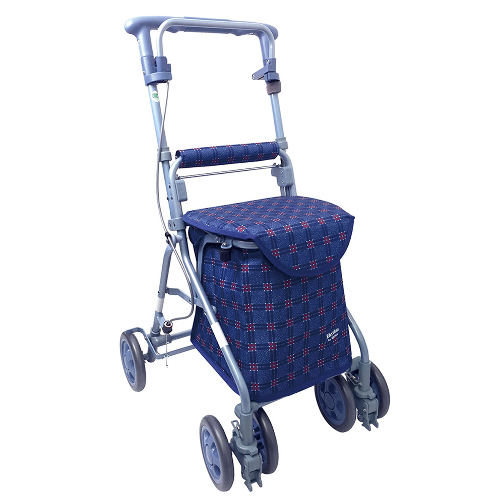 日本 Rythm RWC 摺合式助行車 – 淺啡色 / 深藍色