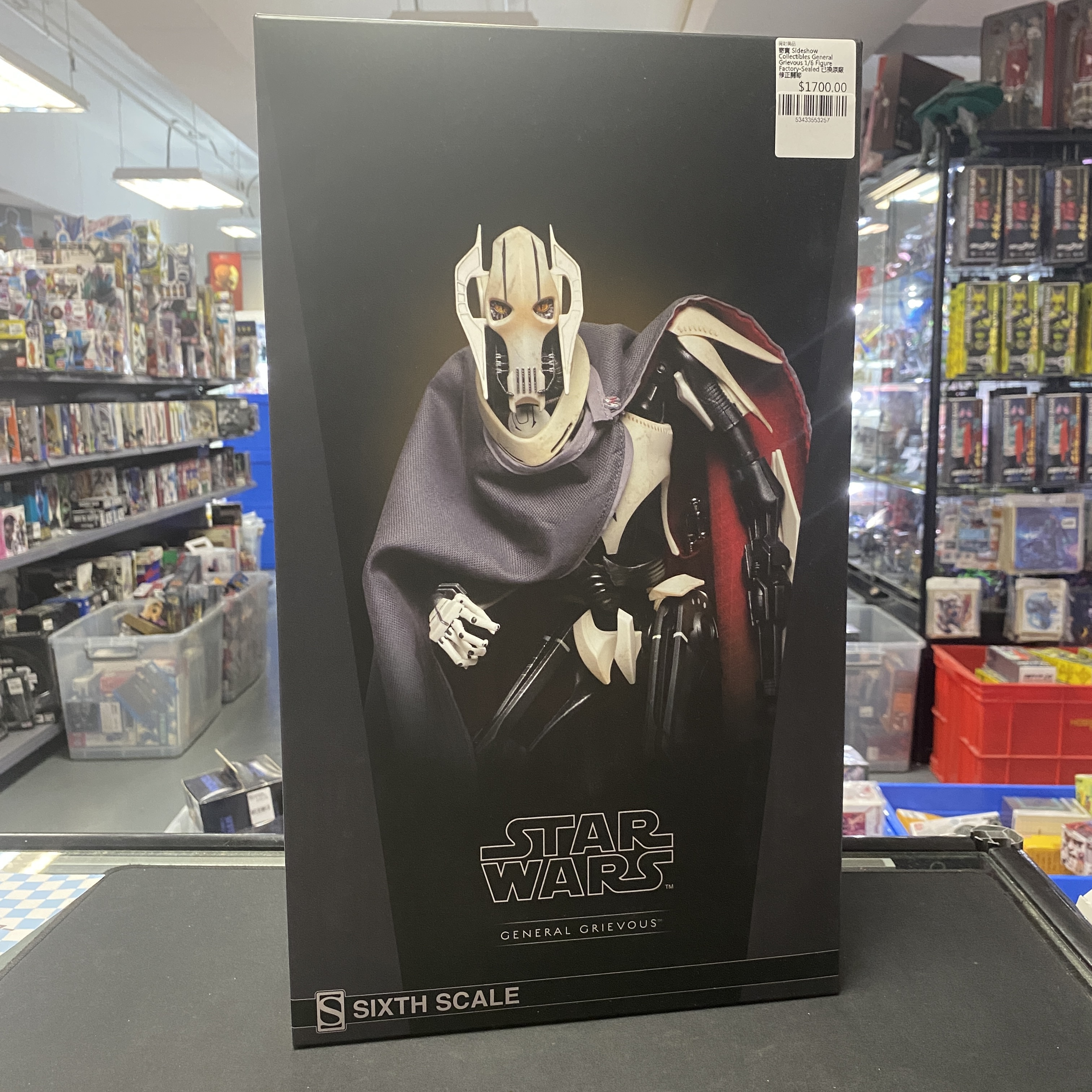 寄賣 Sideshow Collectibles General Grievous 1/6 Figure Factory-Sealed 已換原廠修正關節