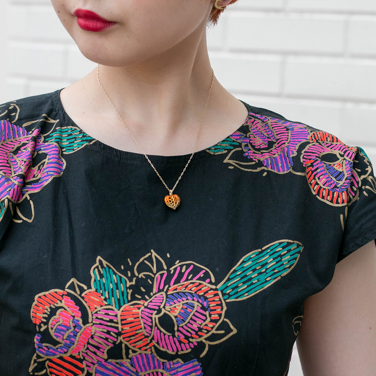 Palnart Poc 日本制 心形掛金燈頸鏈