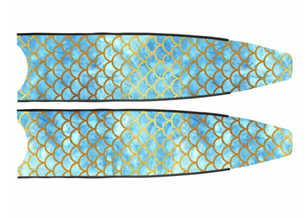 ▲Leaderfins 玻纖長蛙板-清透藍紋