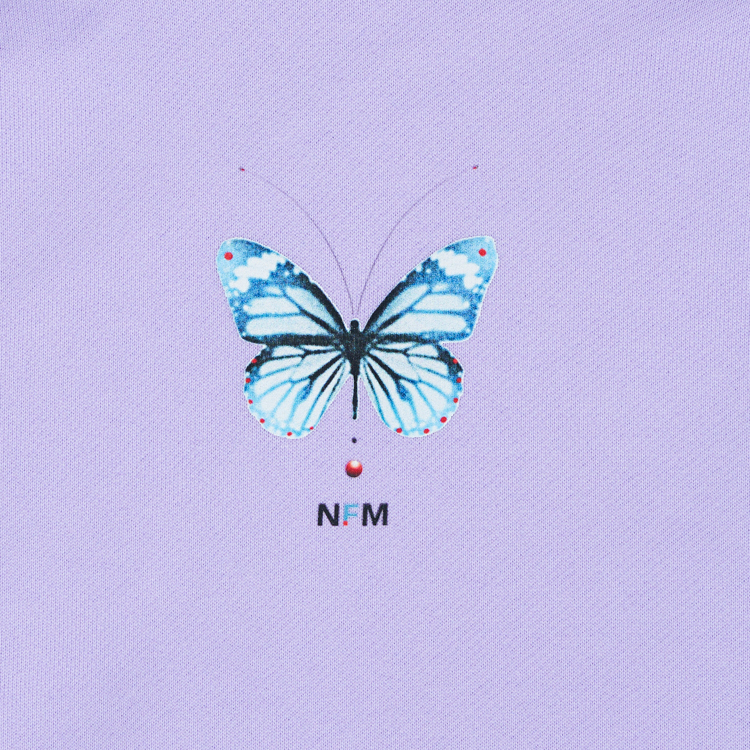 Girl's Bufferfly Print Hoodie (Purple)