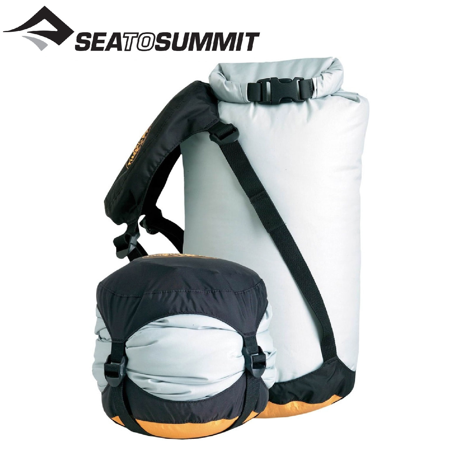 SEA TO SUMMIT 澳洲 STSADCSM 輕量可壓縮防水收納袋 淺灰 防水透氣/輕量好壓縮/旅行防水袋 70STSADCS
