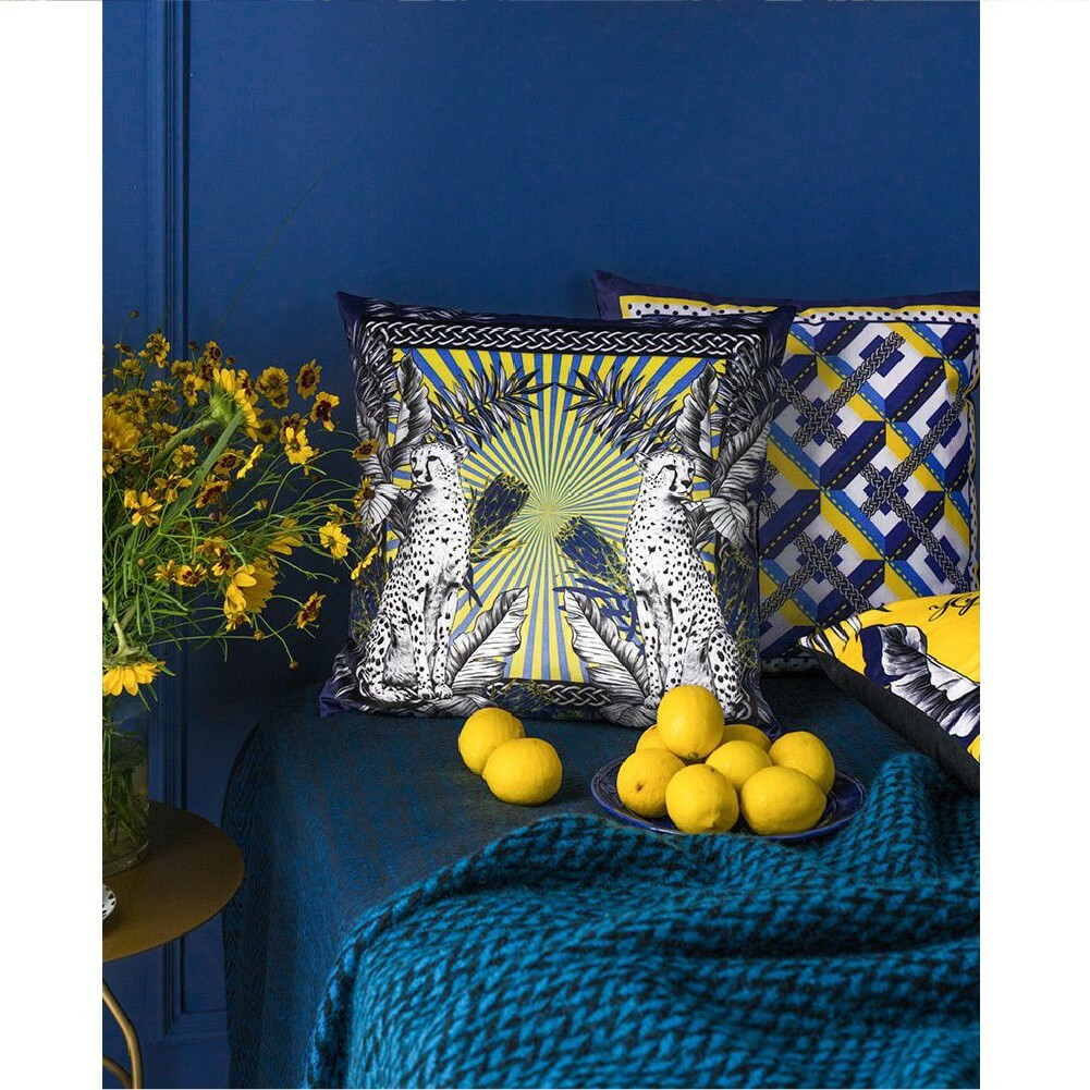 TROMSO奢華義大利棉麻抱枕-U175輝煌雙豹