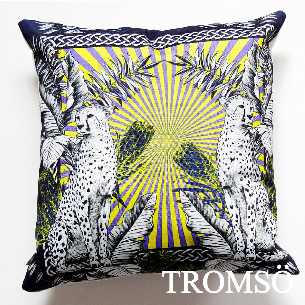 TROMSO奢華義大利棉麻抱枕-U175輝煌雙豹