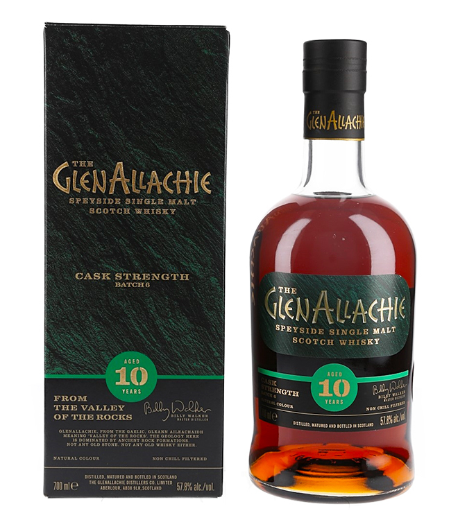 The GlenAllachie 10 Years Cask Strength Batch 6 Single Malt Scotch Whisky 700mL