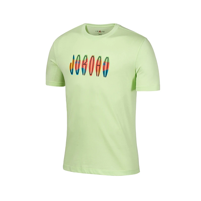 Jordan  AS M J FLT MVP SS 塗鴉 短踢 蘋果綠 男女款 DQ7367-383 [台灣現貨]