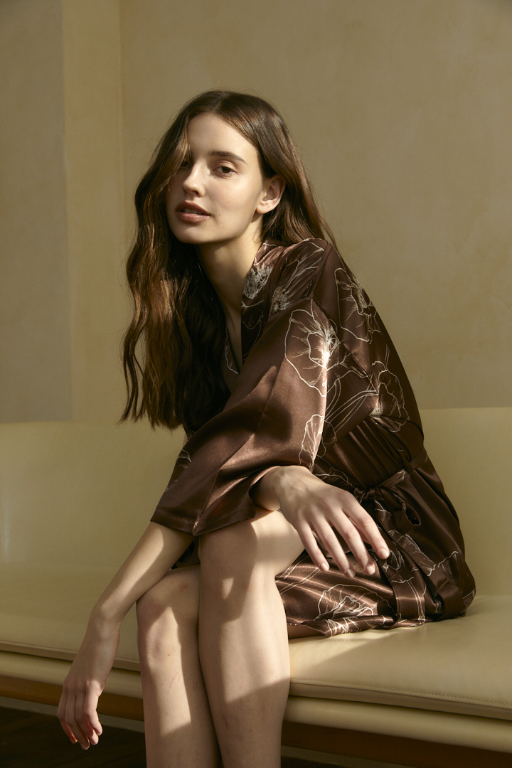 浪花聯名 愛神之詩- 罌粟花卉 婚禮晨袍【可客製化/睡袍/浴袍】－Heres to Love