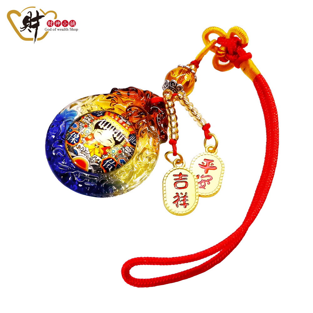 【財神小舖】媽祖保祐-圓滿琉璃吊飾(含開光)