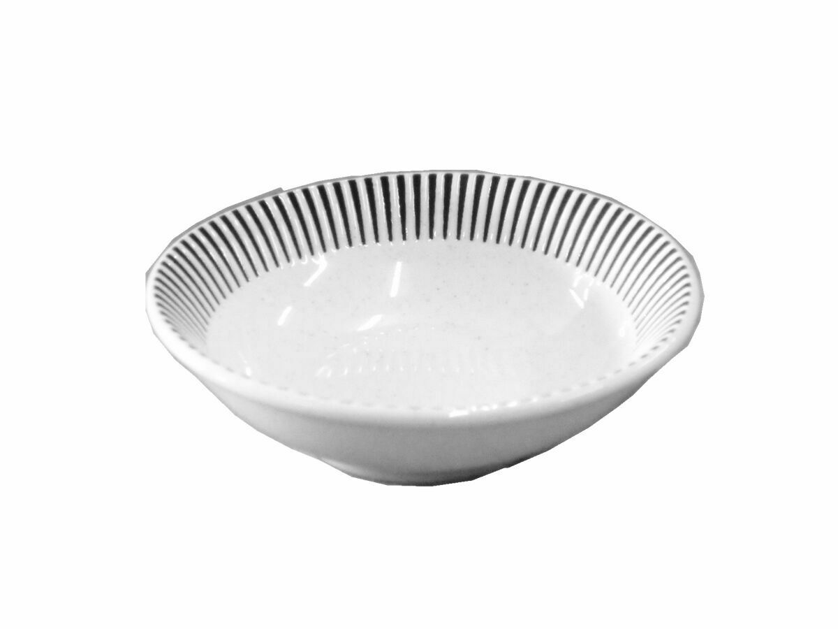 現代條紋 小缽/白 11x3.5cm