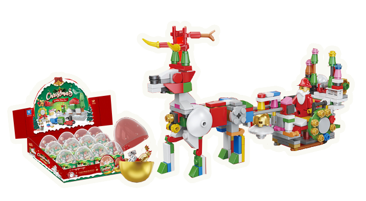 現貨區 聖誕節扭蛋積木 K52