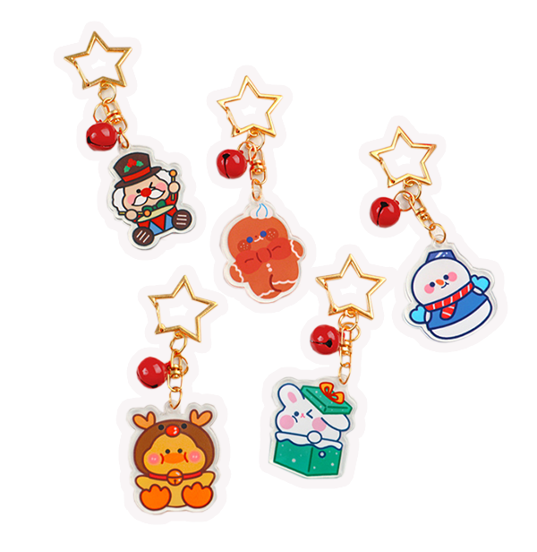 聖誕雪人鈴鐺鑰匙扣 A1834