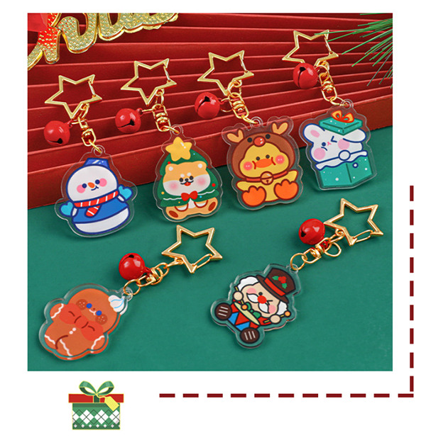 聖誕雪人鈴鐺鑰匙扣 A1834